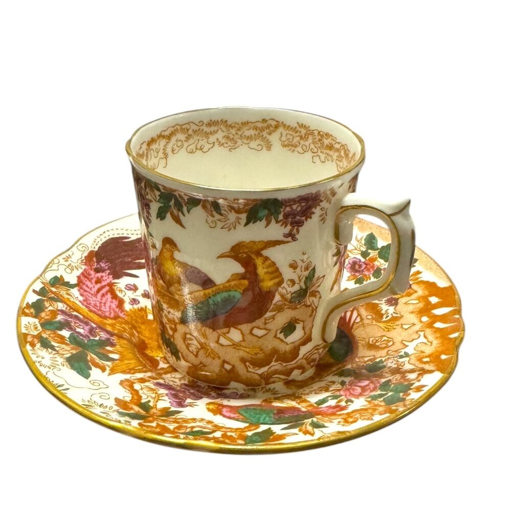 Royal Crown Derby Olde Avesbury Bone China Tea Cup & Saucer Set